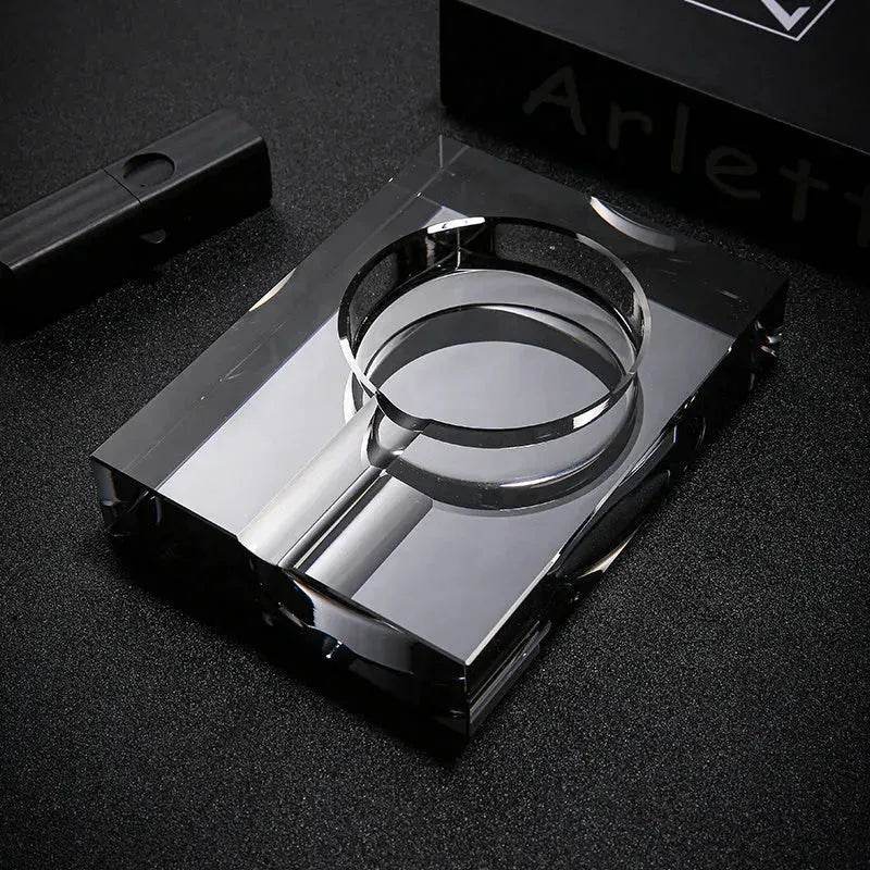 Luxury Crystal Glass Ashtray - Velora