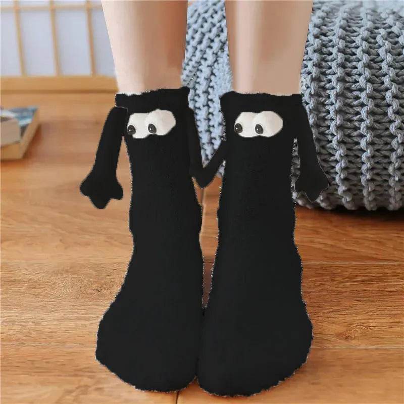 Soft Carton Christmas-themed Fleece Winter Home socks for Women