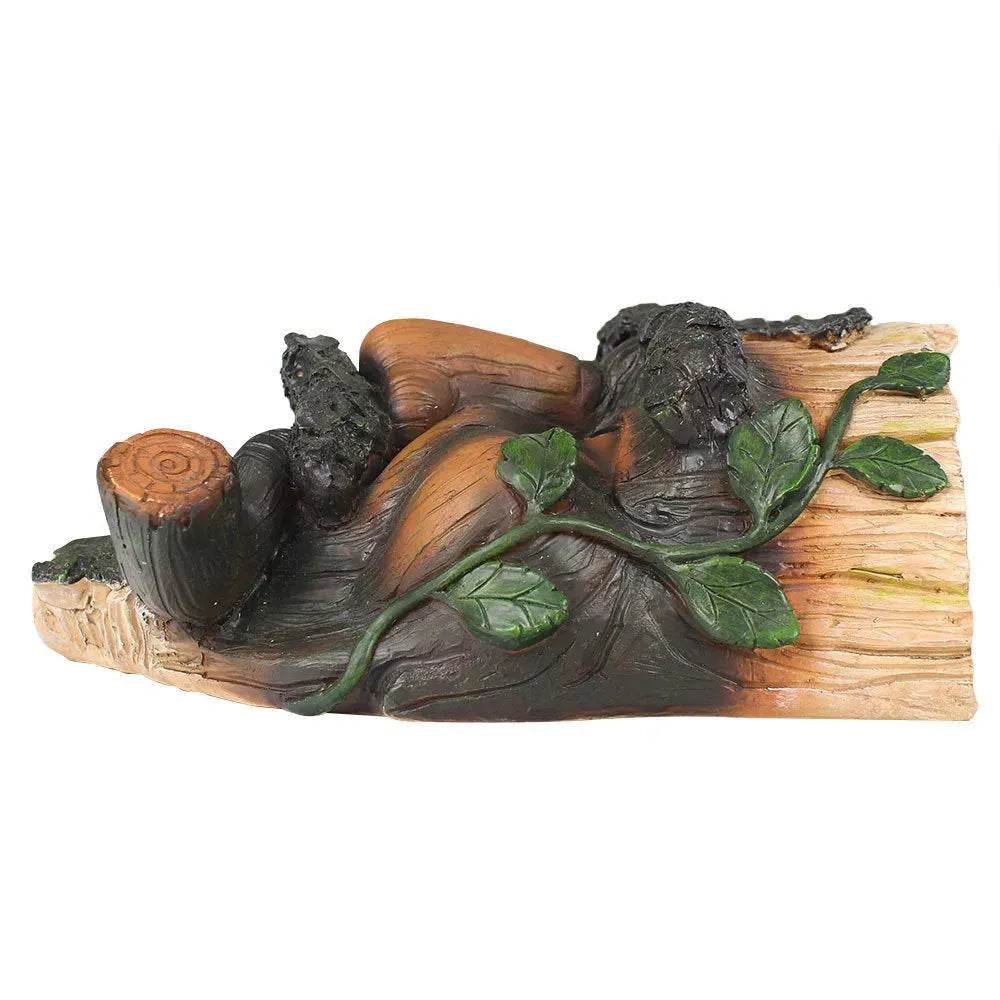 Smoker Man Wooden Resin Craft Ornaments Wall Decor - Velora