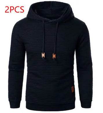 Men's Jacquard Sweatshirt Long-sleeved Hoodie Warm Color Sports Pullover Top - Velora