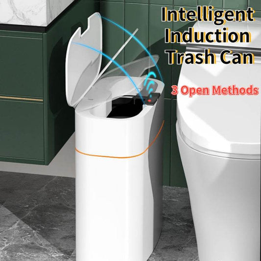 Smart Trash Can With Lid For Bedroom And Living Room Kitchen Storage Box Trash Can Induction Small Car Box Automatic Smart Dustbin Smart Trash Bin - Velora