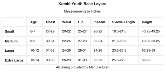 Kombi Juniors Accu-Dri Merino Blend Midweight 1/4 Zip Tops 190g - Velora
