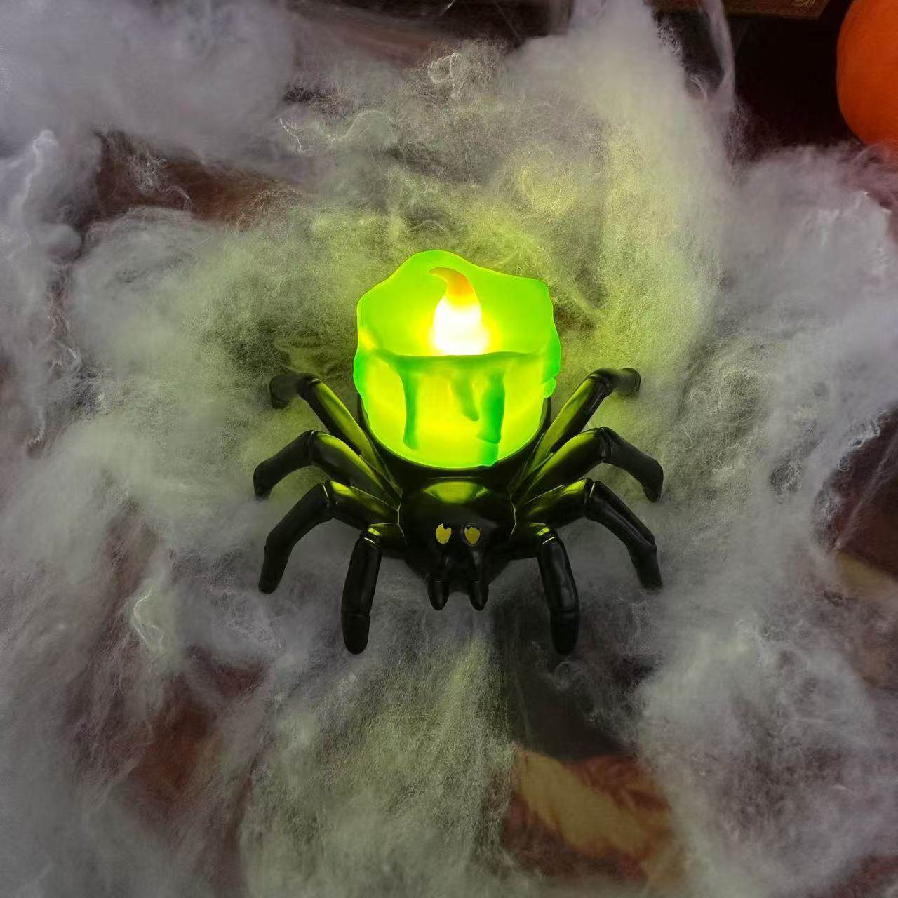 Halloween Pumpkin Spider Candle Light Decoration Props - Velora