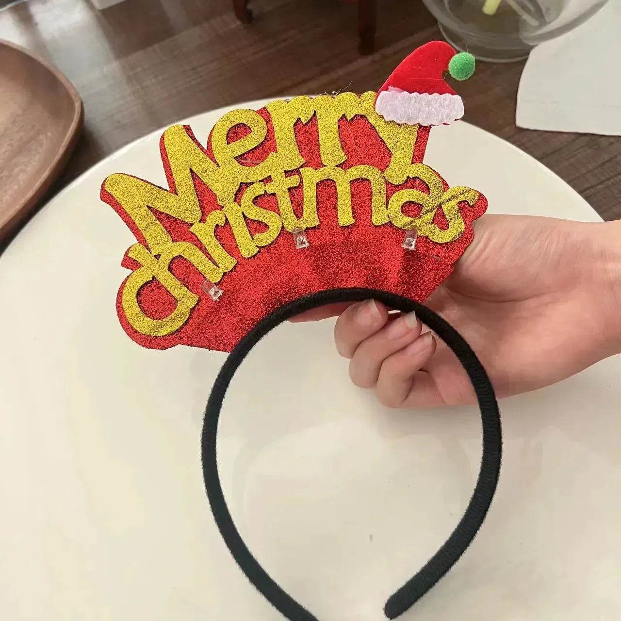 Christmas With Light Headband Snowflake Women's - Velora