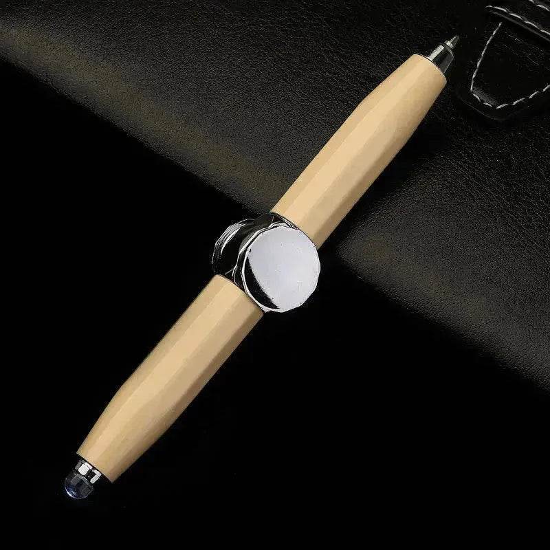 Creative Multi-Function LED Pen Spinning Decompression Gyro Metal Ballpoint Pen Fashion Office School Supplies Writing Pens - Velora