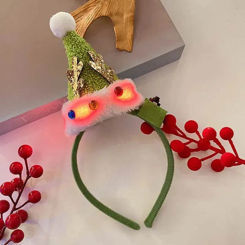 Christmas With Light Headband Snowflake Women's - Velora
