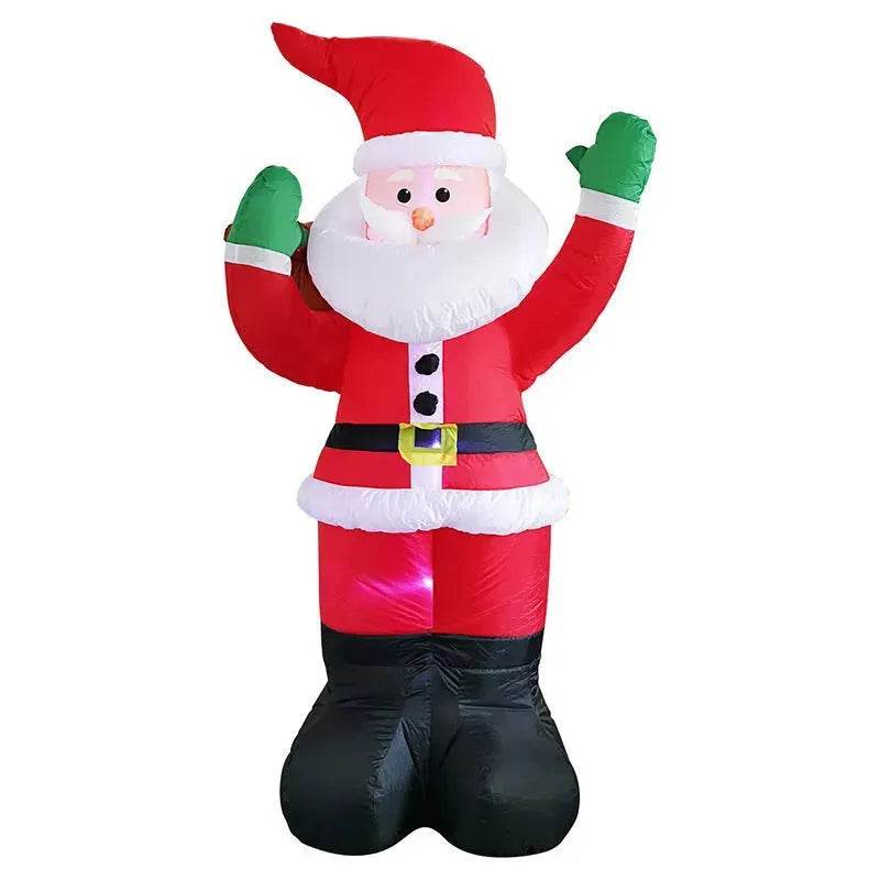 Christmas LED Lights Glowing Santa Tree Snowman Inflatable Doll Outdoor Yard Garden Decor - Velora