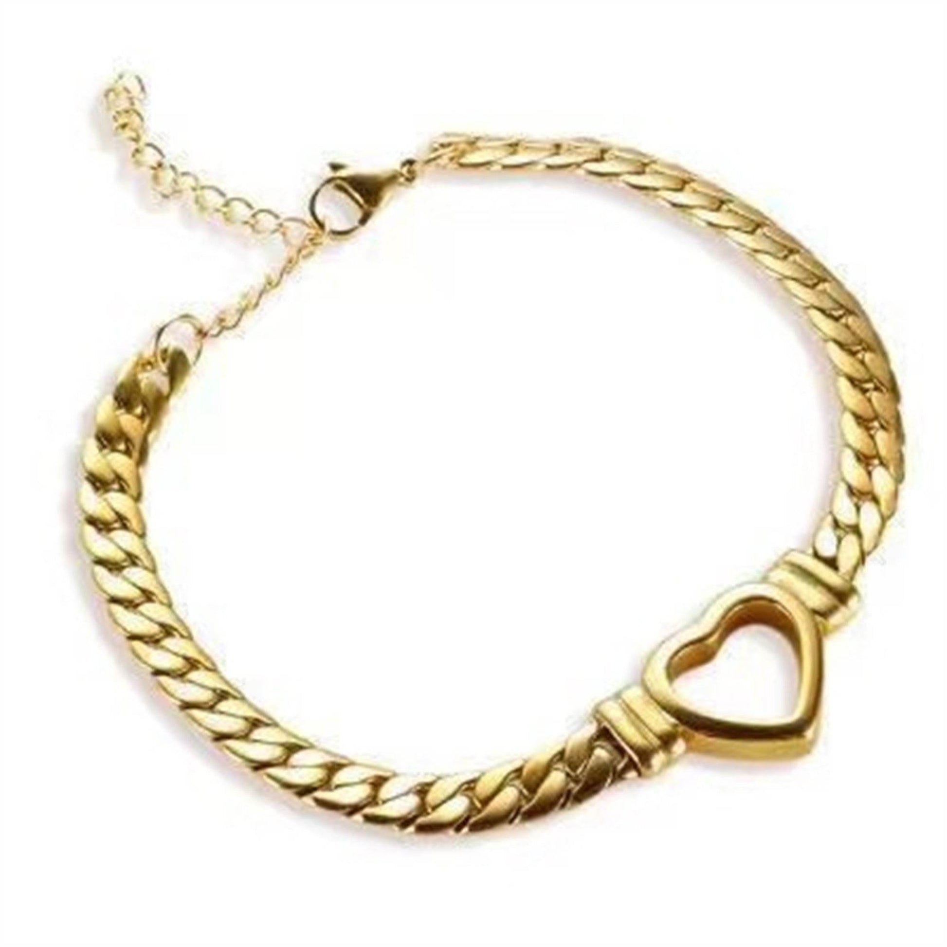 Personalized Love Chain Necklace Bracelet For Women Fashion Titanium Steel Non-fading Clavicle Chain Jewelry - Velora
