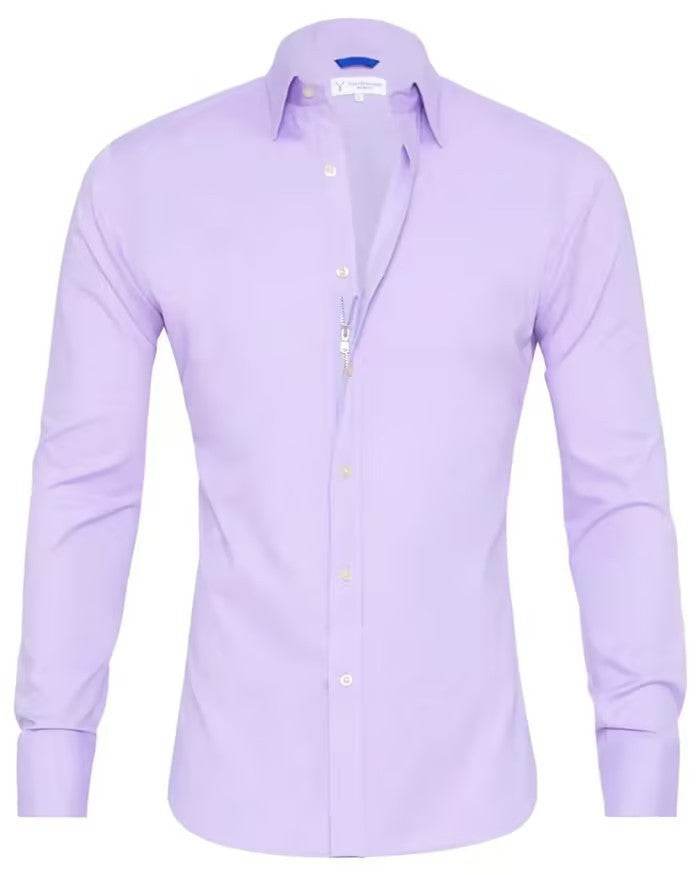Long Sleeve Zipper Shirt With Button Design Fashion Lapel Tops For Mens Clothing - Velora