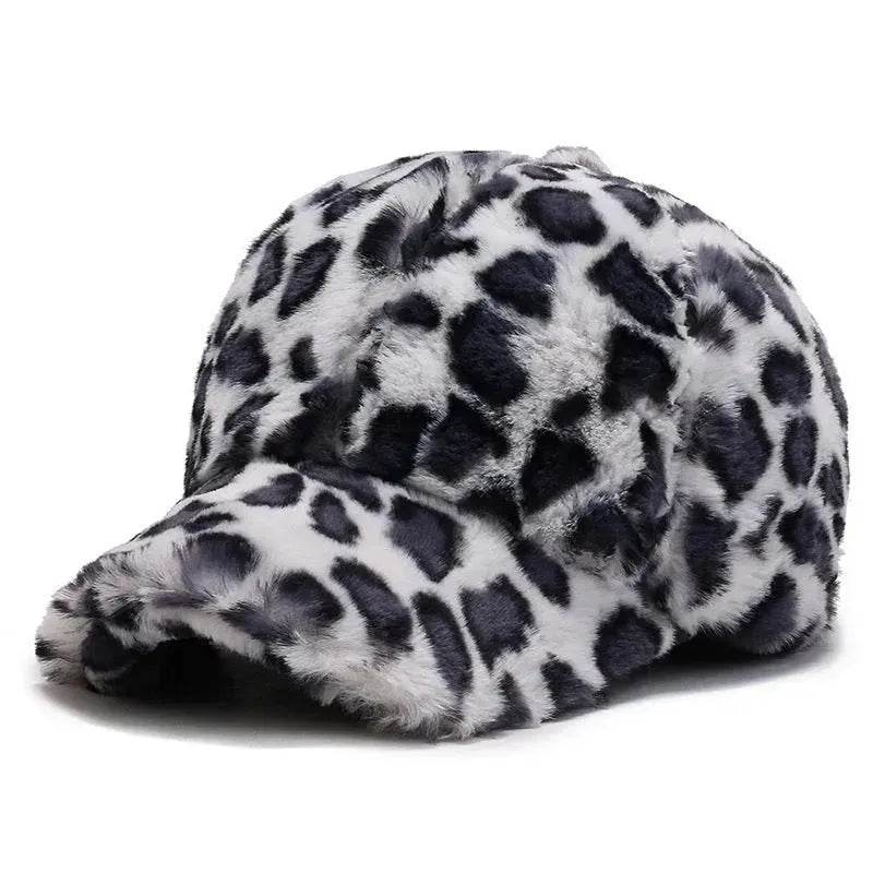 Fashion Leopard Fleece Baseball All-matching Peaked Cap - Velora