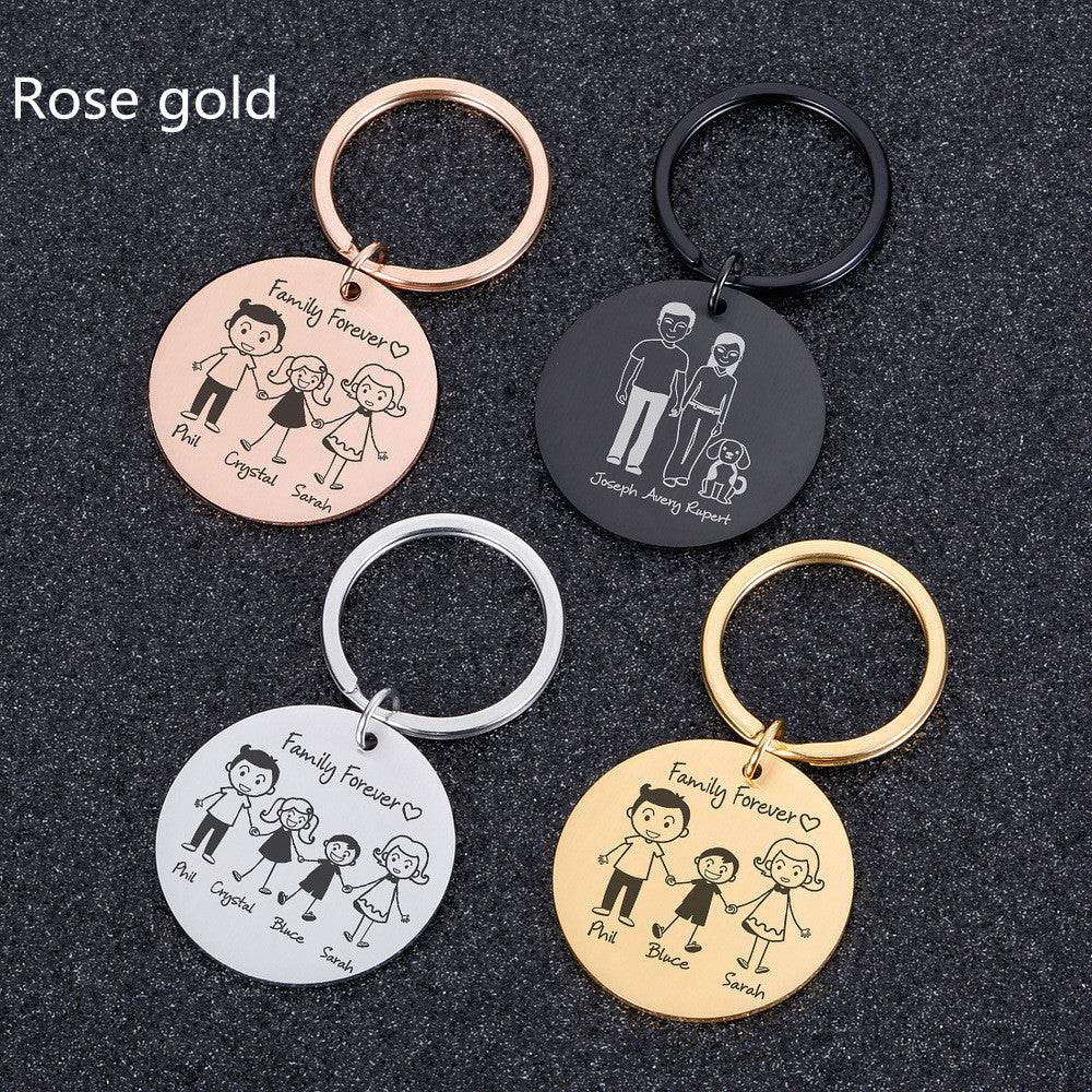 Personality Trend Stainless Steel Keychain - Velora