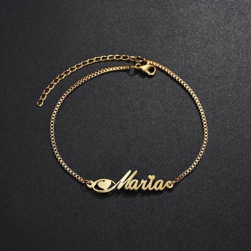 Women Custom and Personalized Stainless Steel English Letter Bracelet From Europe And America - Velora