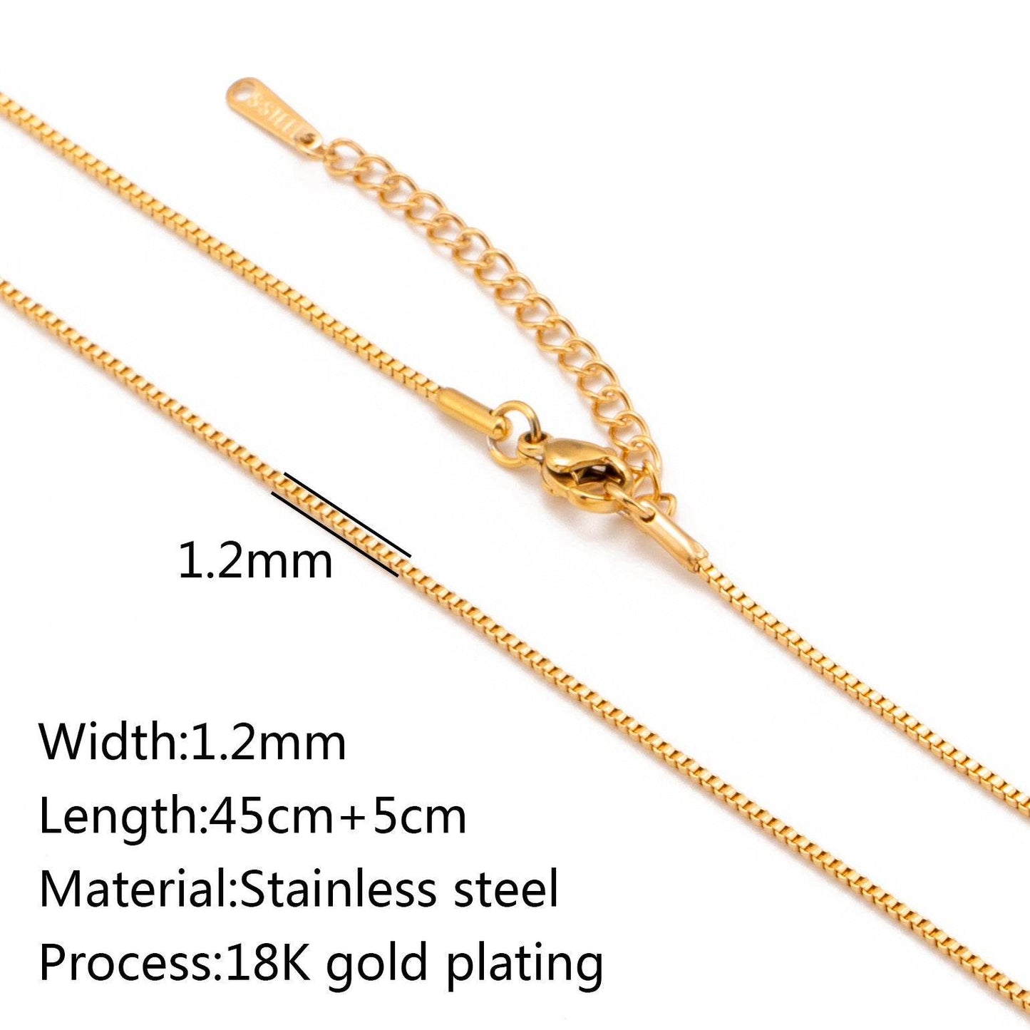 Stainless Steel Vacuum Vapor Plating 18K Gold Color Protection Lip Chain Necklace - Velora
