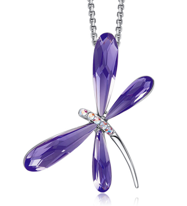 CDE Dragonfly Necklace with Swarovski Crystal Elements