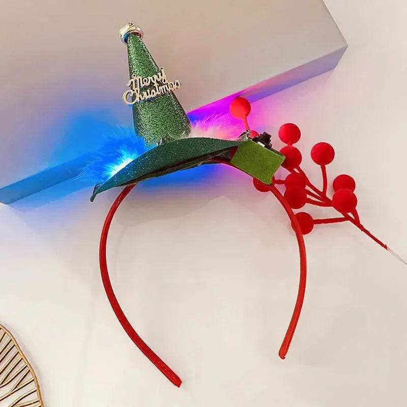 Christmas With Light Headband Snowflake Women's - Velora