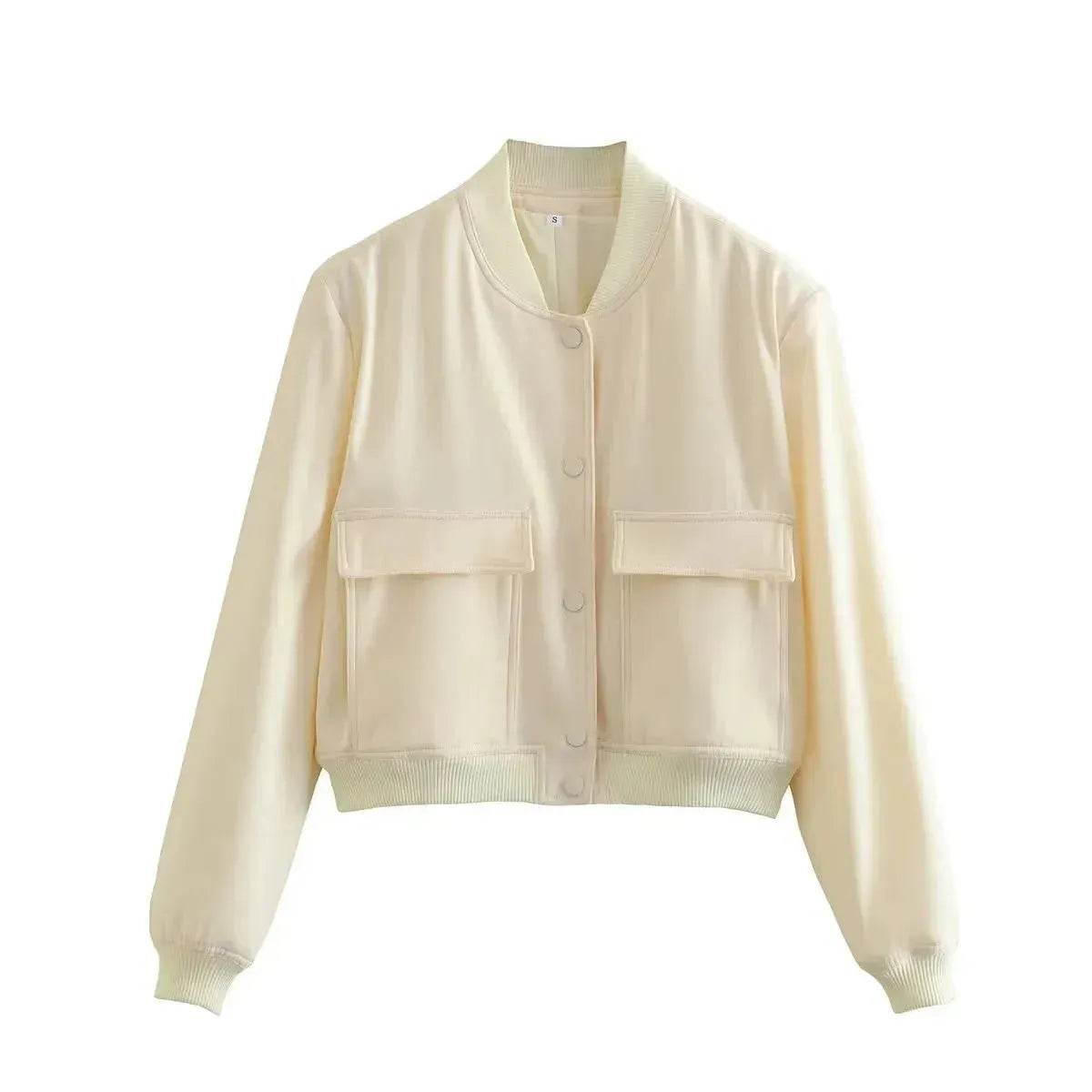 Fall Single Breasted Cashmere Cropped Jacket for women - Velora