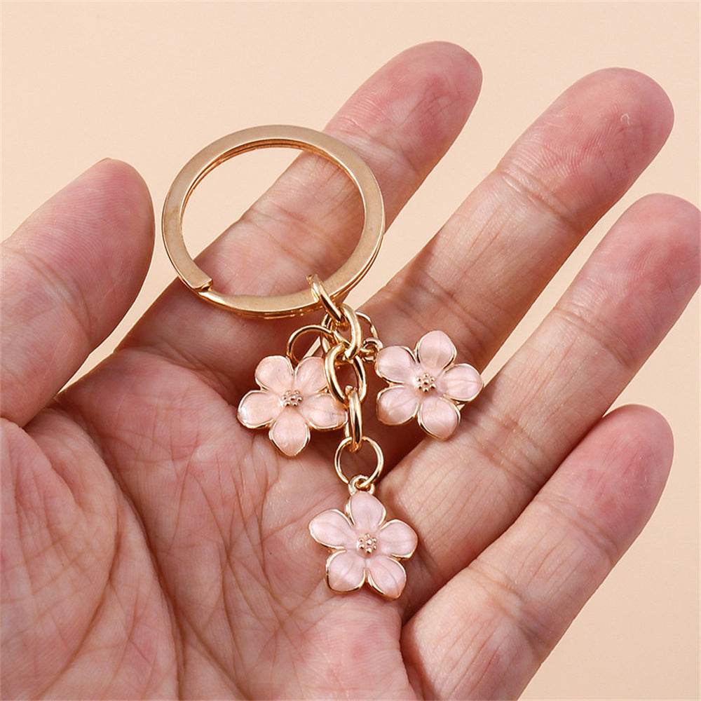 Sweet Girly Cherry Blossom Keychain - Velora