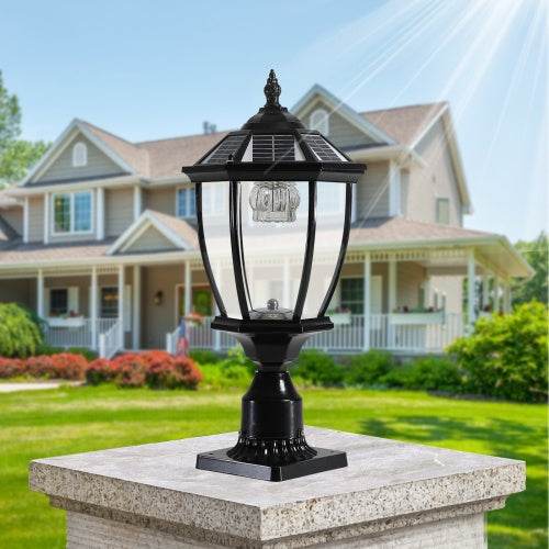 Solar Pillar Headlights With Dimmable LEDs 1-pack - Velora