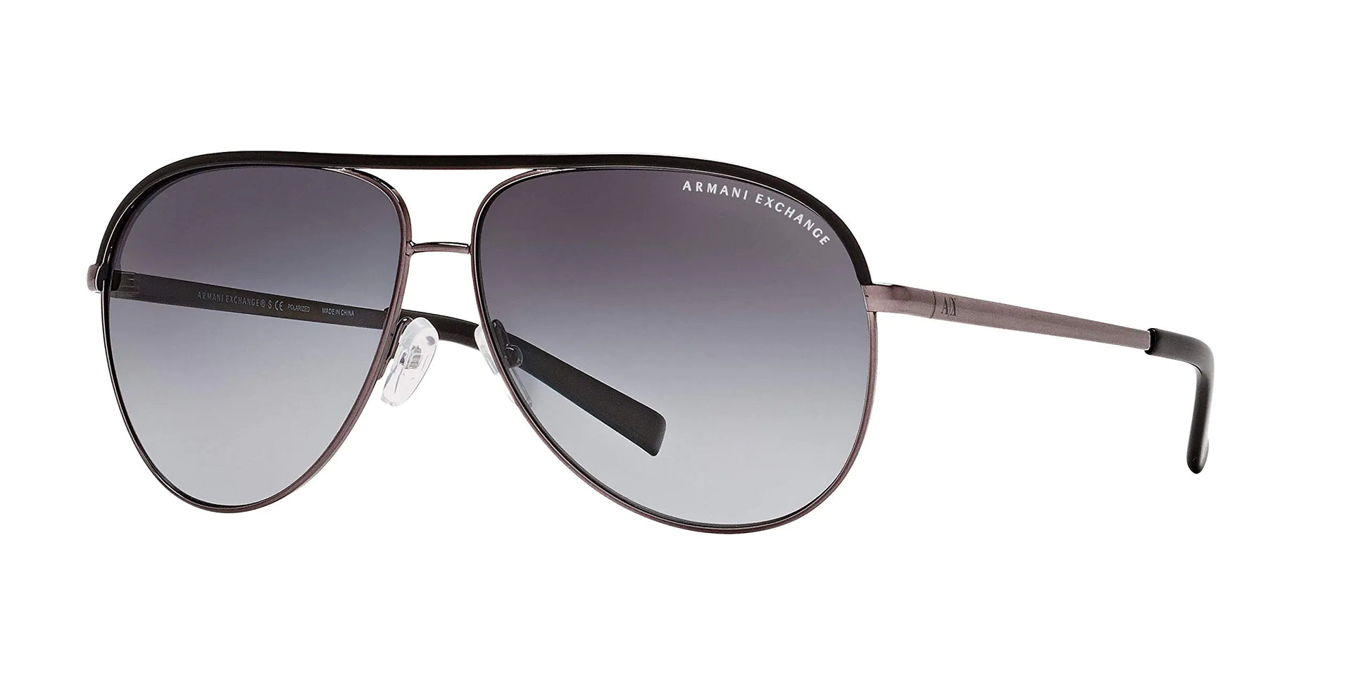 A|X ARMANI EXCHANGE AX2002 Aviator Sunglasses Gunmetal/Grey Gradient Polarized 61 mm - Velora Luxury Fashion