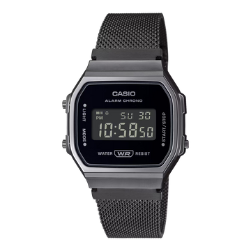 CASIO Iconic Go Retro Gunmetal case And Black | A168WEMB-1B