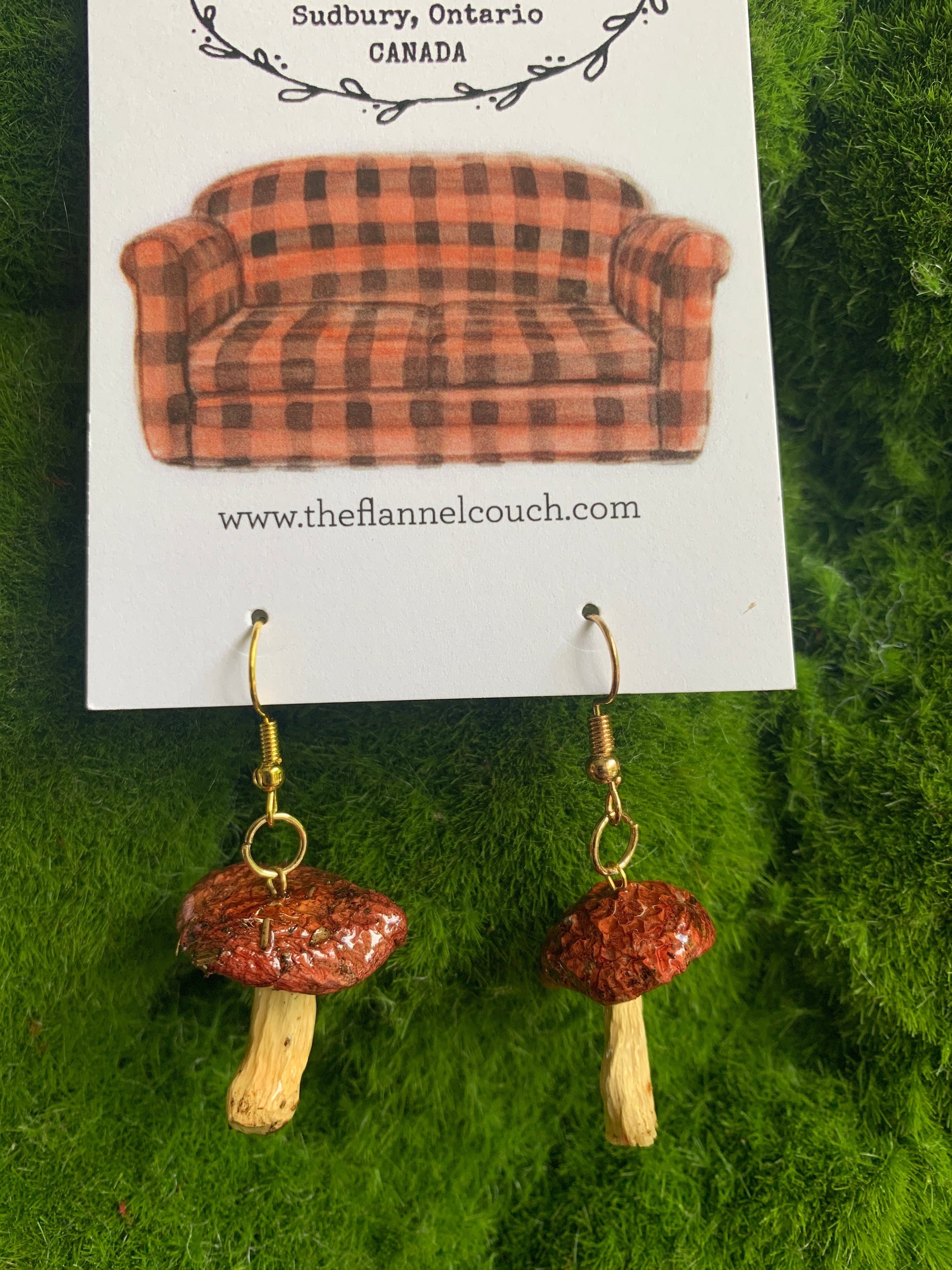 Wild Ontario Mushrooms Earrings www.Shopthatapp.com