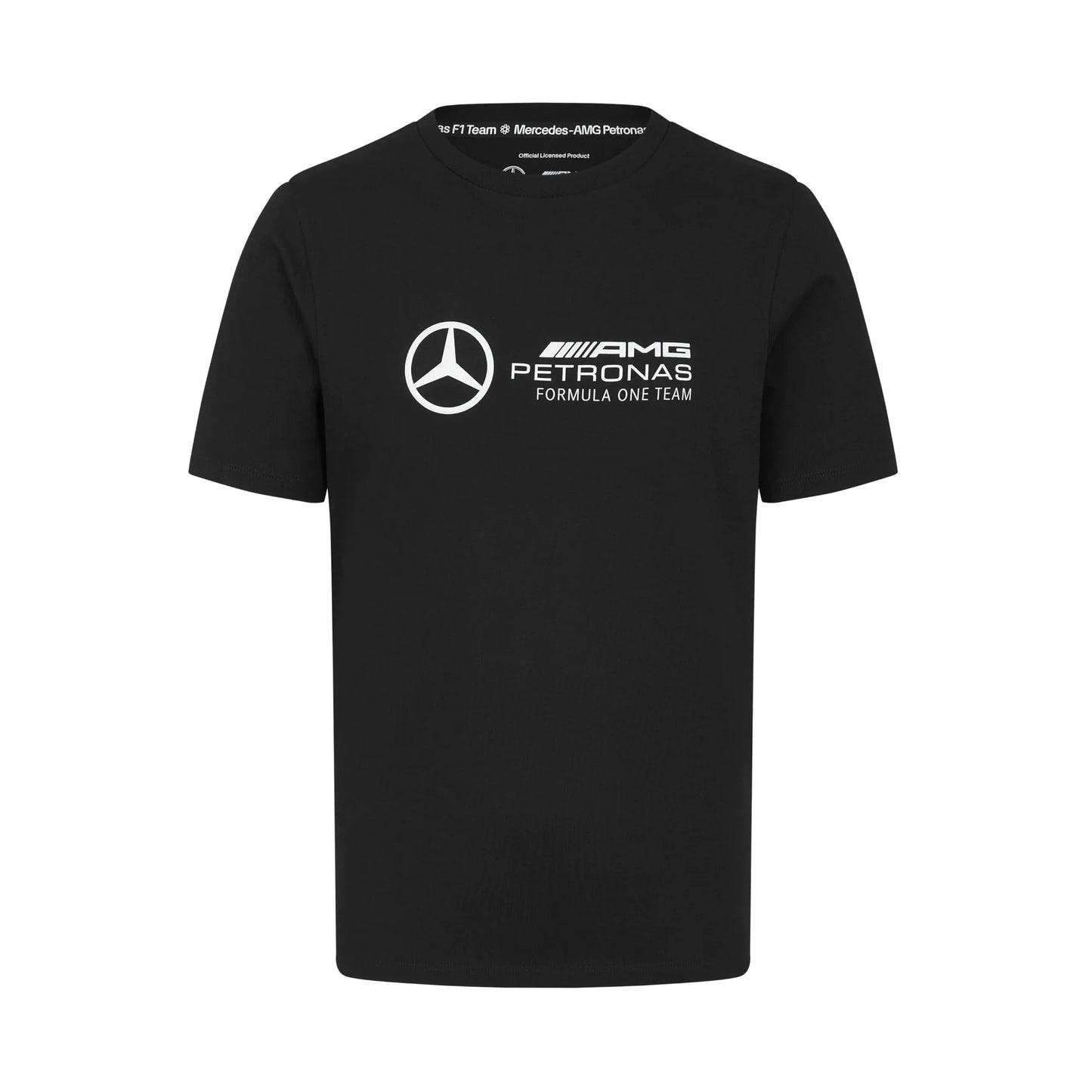 Mercedes AMG Petronas F1 Mens Tshirt with Large 3D Team Logo Execution - Black - Size: M