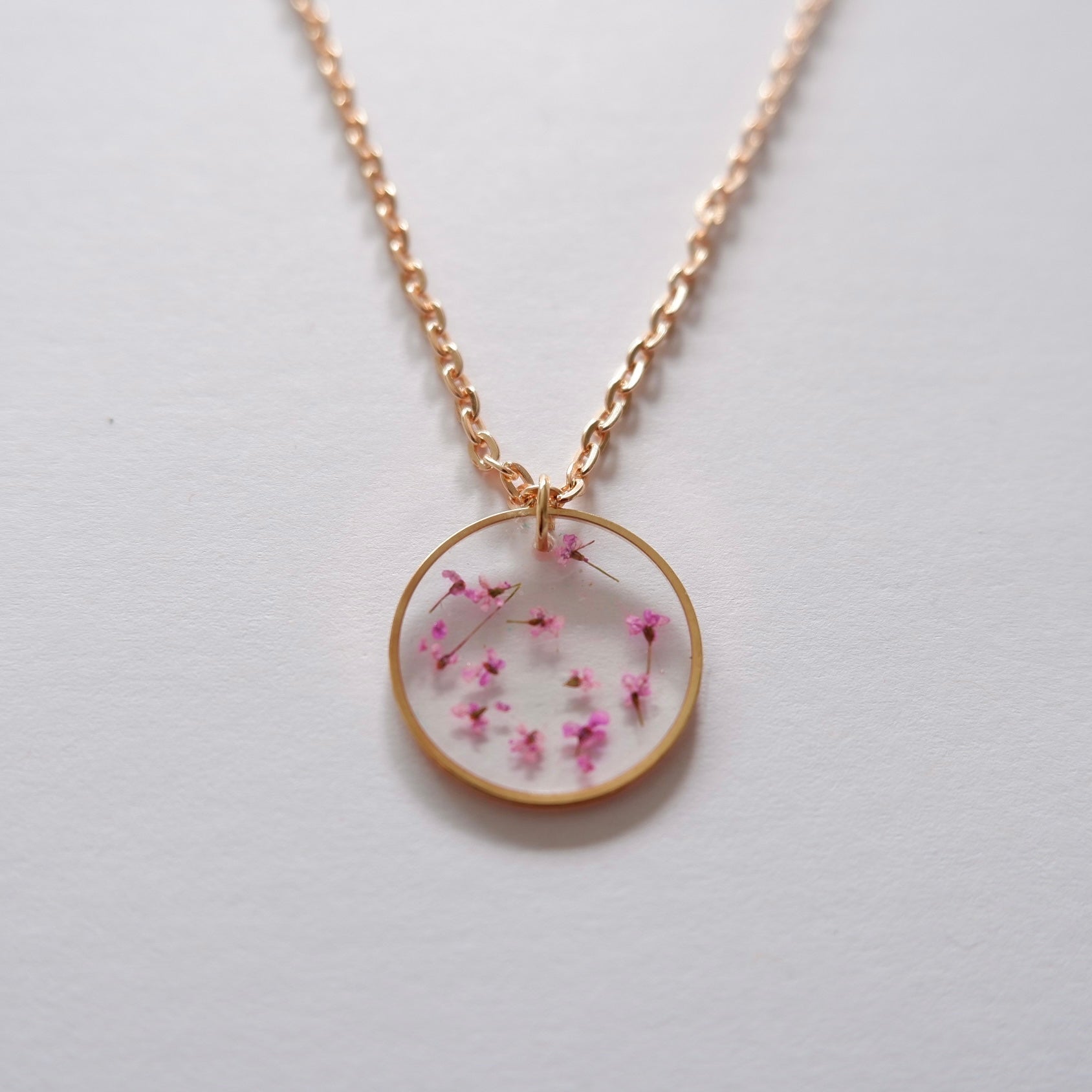Collier Estelle rose - rond (moyen) - Velora