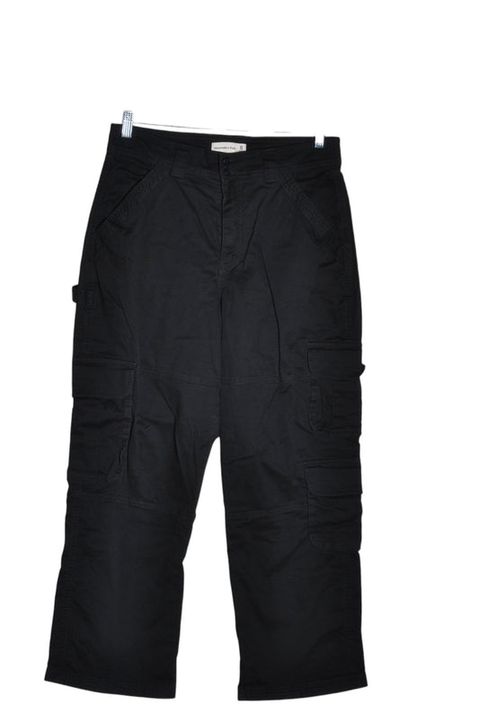 ABERCROMBIE & FITCH Women Cargo Pants Regular fit in Black - 30 - Velora Luxury Fashion