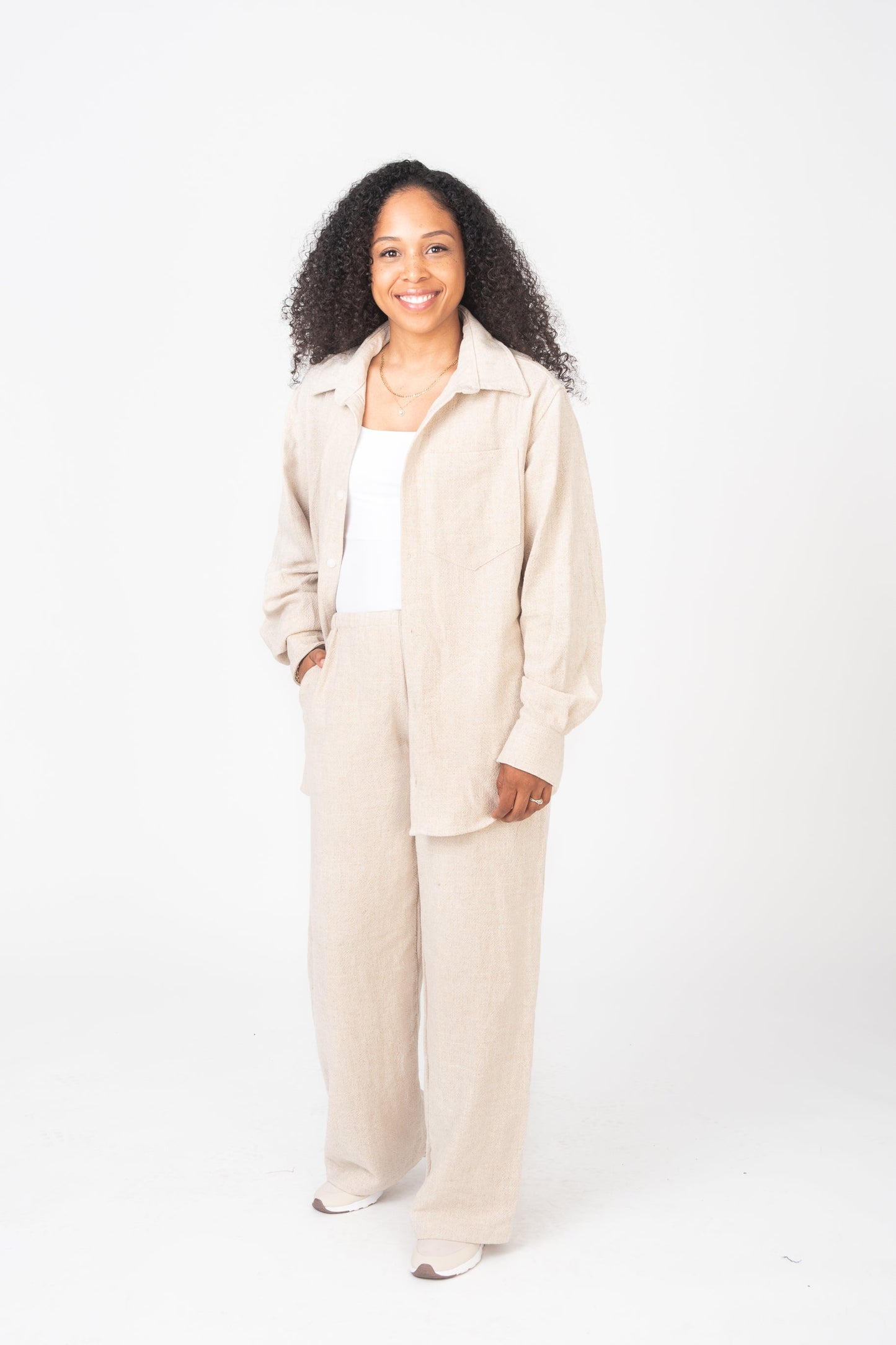 Chemise classique effet lin