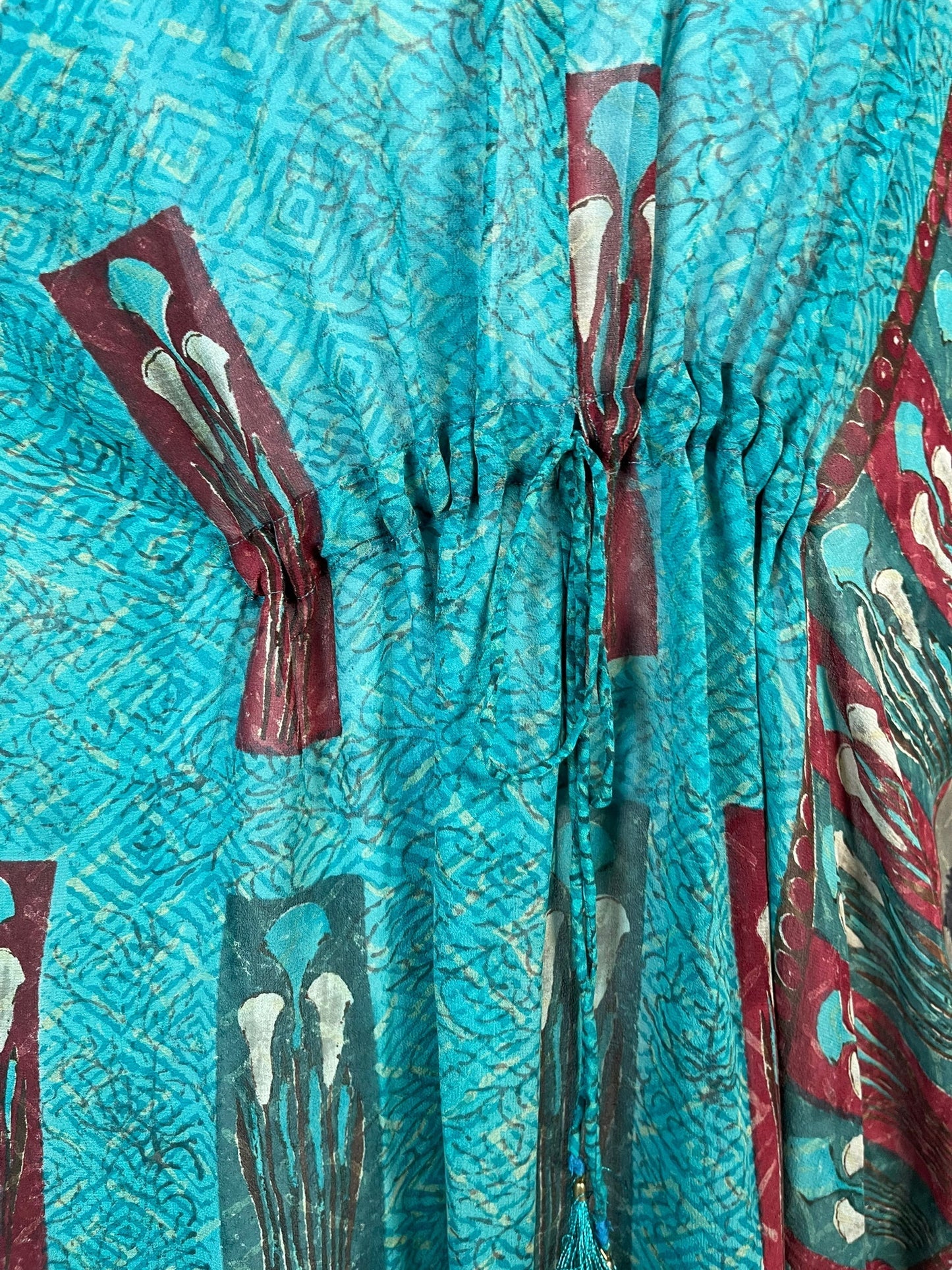 PRG6378 Sheer Avatar Pure Silk Maxi Kaftan - Velora