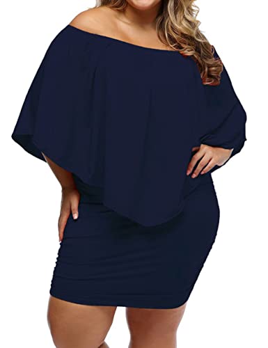 ADEWEL Women's Sexy Off Shoulder Multiple Dress Layered Party Cocktail Mini Dresses - Velora Luxury Fashion