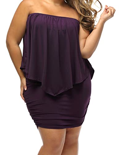 ADEWEL Women's Sexy Off Shoulder Multiple Dress Layered Party Cocktail Mini Dresses - Velora Luxury Fashion