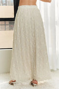 ADORA Elastic Waist Applique Maxi Skirt - Velora Luxury Fashion