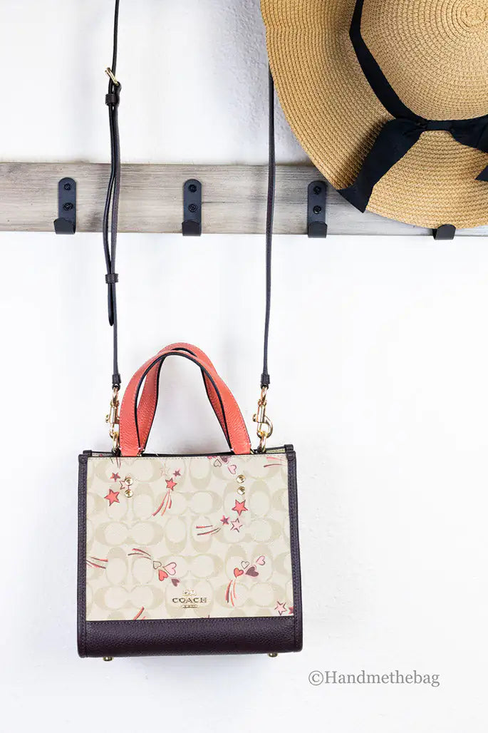 Coach Dempsey 22 Small Heart Star Print Carryall Bag
