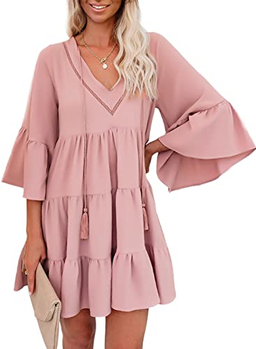 AILUNSNIKA Women Long Sleeve Mini Dress - Velora Luxury Fashion