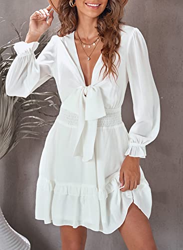 AILUNSNIKA Women's Knotted Tiered Mini Dress - Velora Luxury Fashion