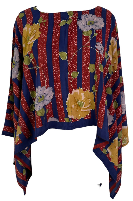 PRC6395 Avatar Pure Silk Capelet Poncho - Velora