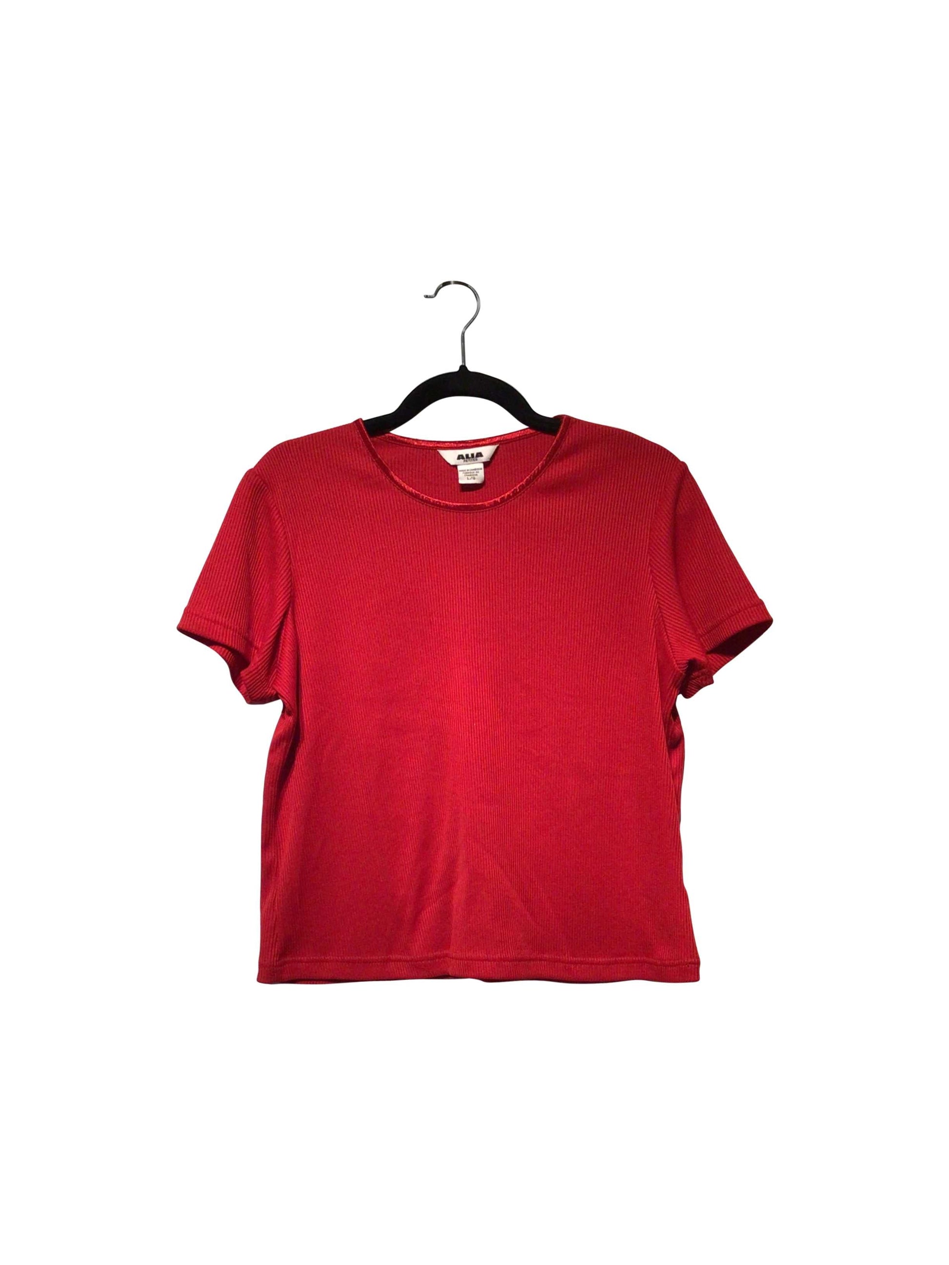 ALIA Regular fit T-shirt in Red  -  L - Velora Luxury Fashion