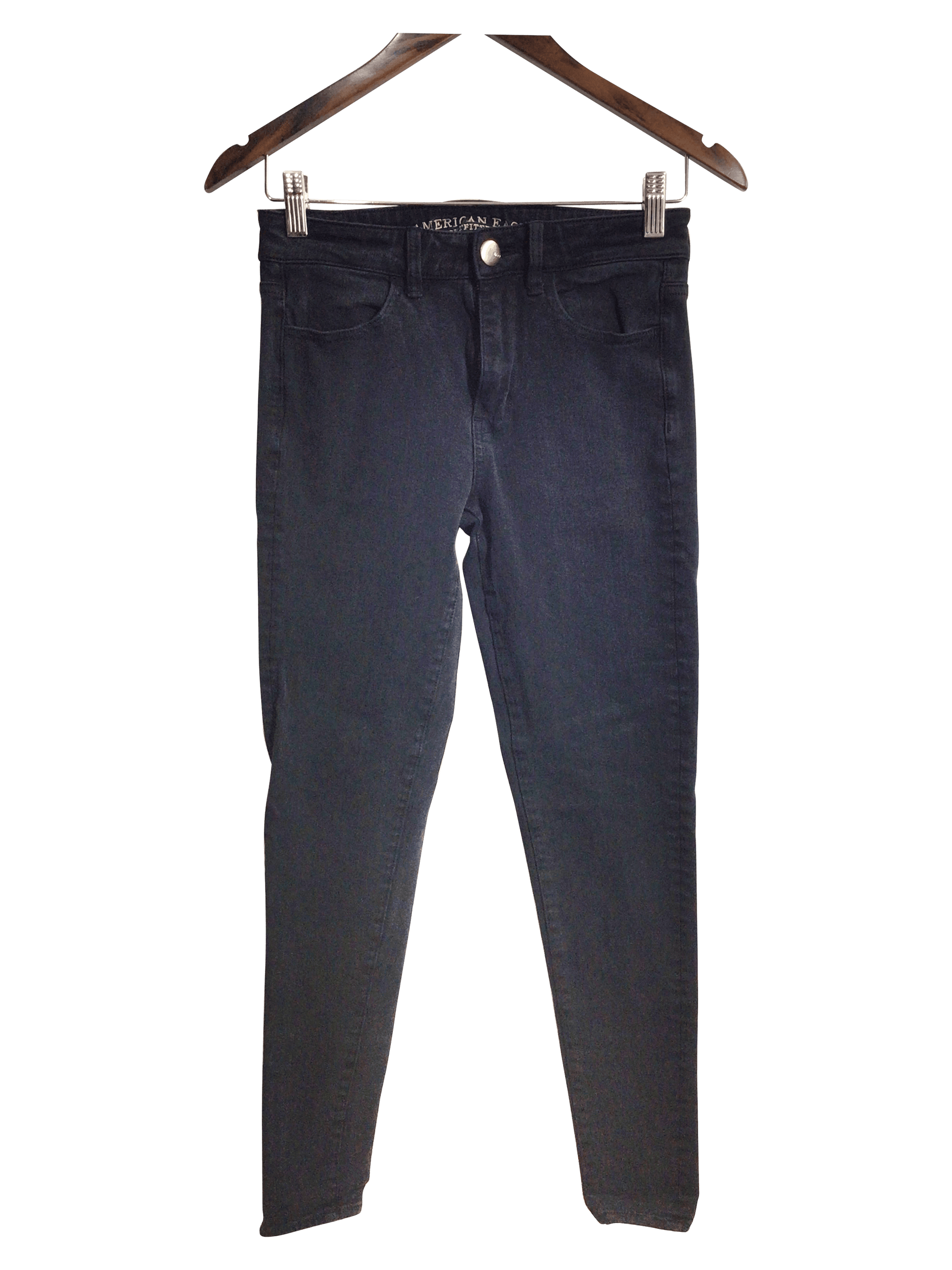 AMERICAN EAGLE Women Straight-Legged Jeans Regular fit in Black - 2 - Velora Luxury Fashion