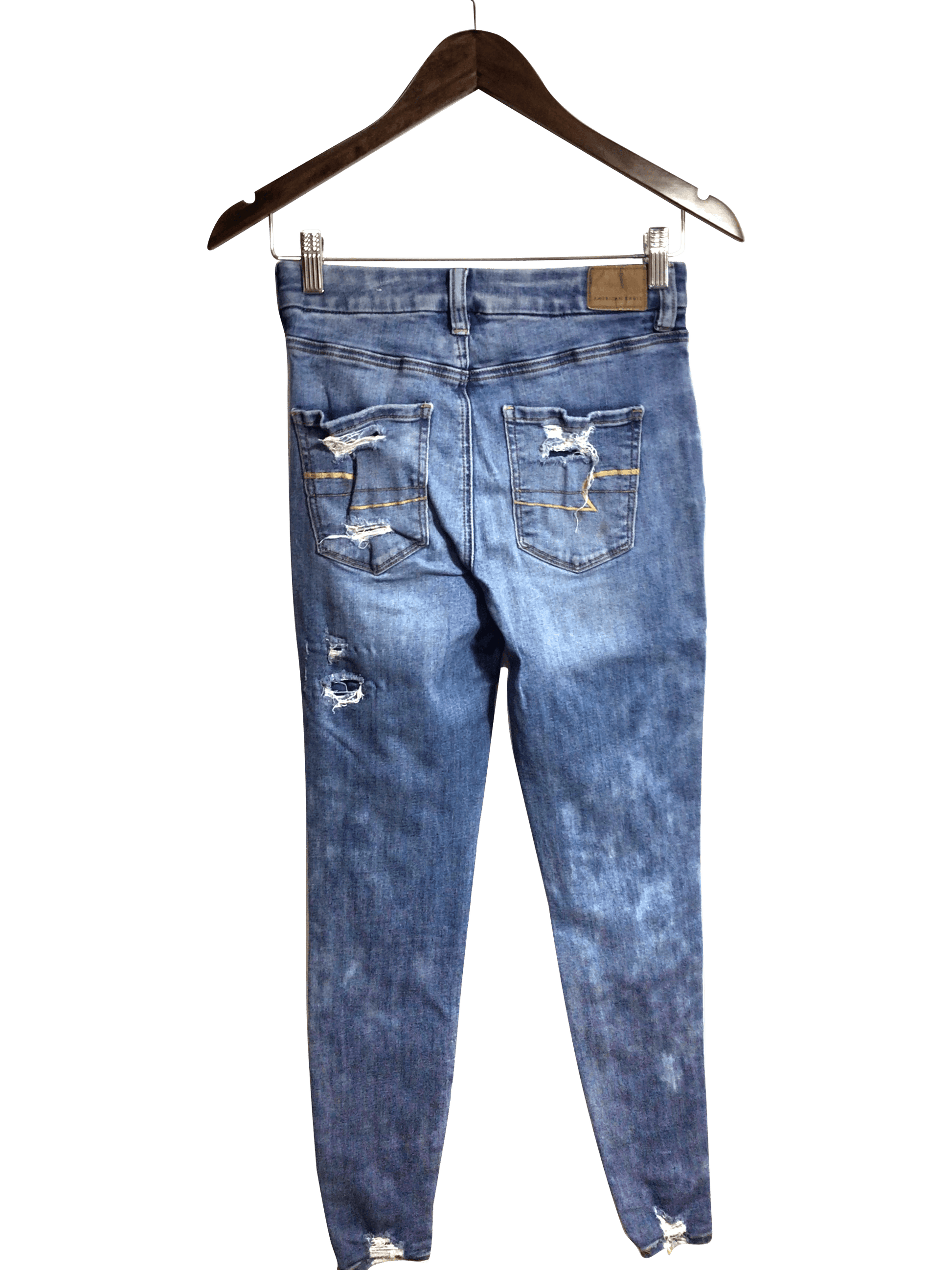 AMERICAN EAGLE Women Straight-Legged Jeans Regular fit in Blue - 2 - Velora Luxury Fashion