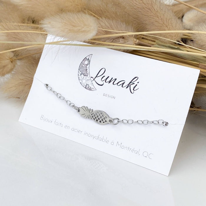 ANANAS | Bracelet en acier inoxydable - Velora Luxury Fashion