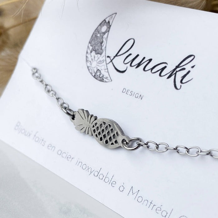 ANANAS | Bracelet en acier inoxydable - Velora Luxury Fashion