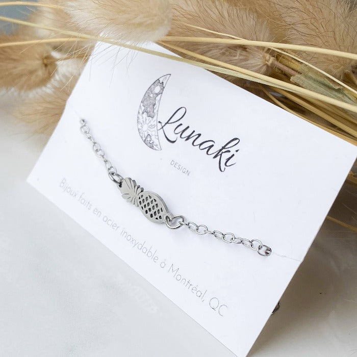 ANANAS | Bracelet en acier inoxydable - Velora Luxury Fashion