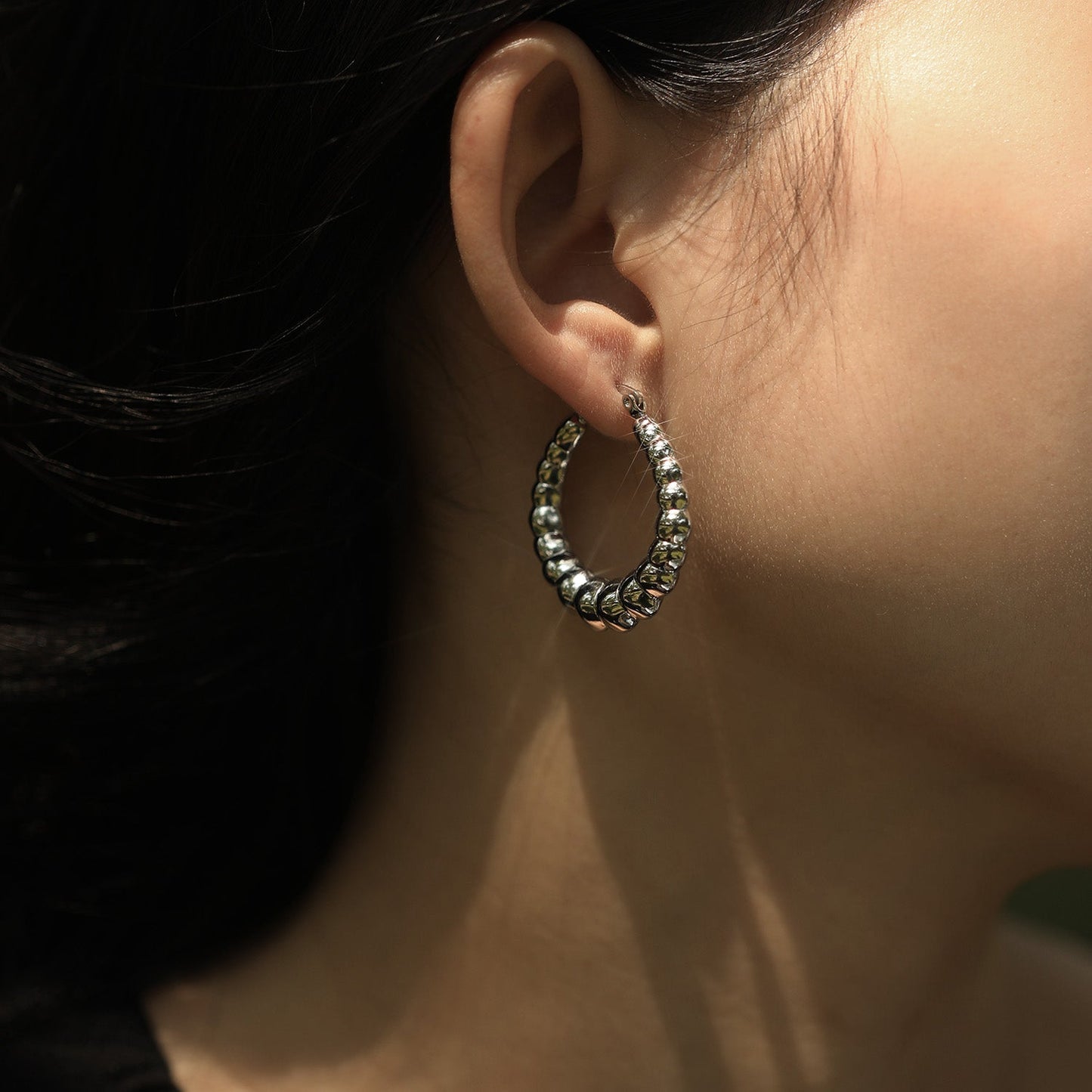 ANYA 72201S Croissant Hoops Silver - Velora Luxury Fashion