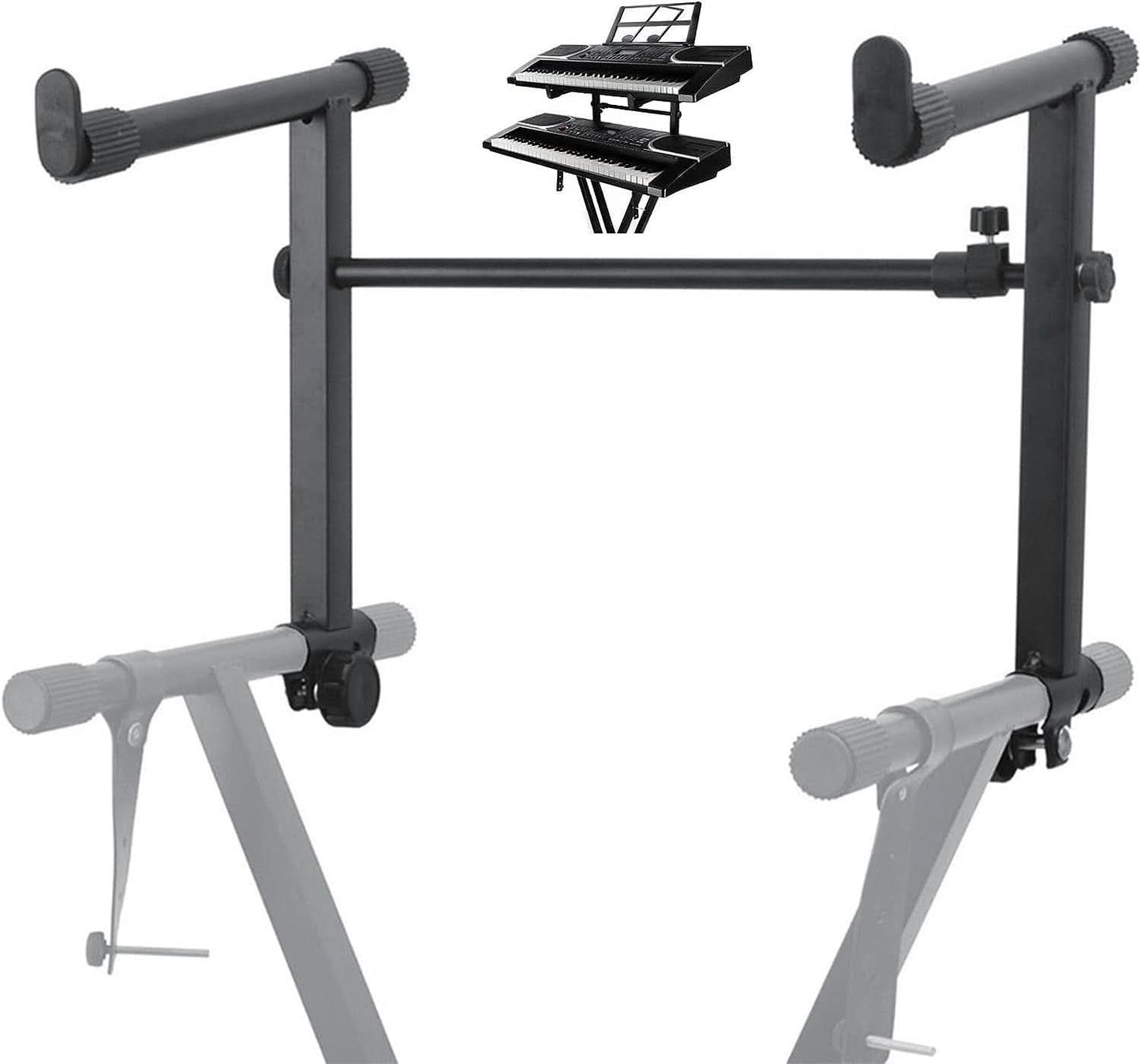 5 Core Keyboard Stand 2 Tier Adjustable Electric Piano Sturdy Foldable Holder - Velora