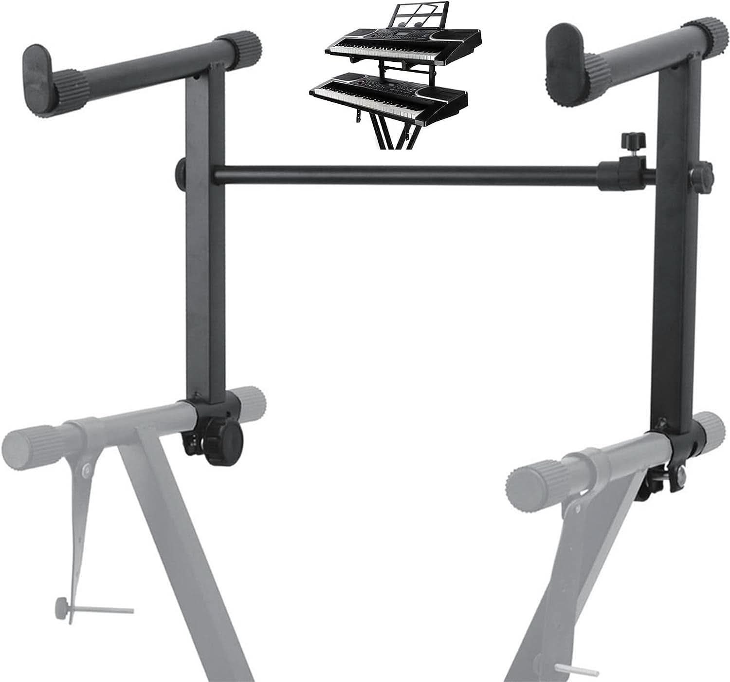 5 Core Keyboard Stand 2 Tier Adjustable Electric Piano Sturdy Foldable Holder - Velora