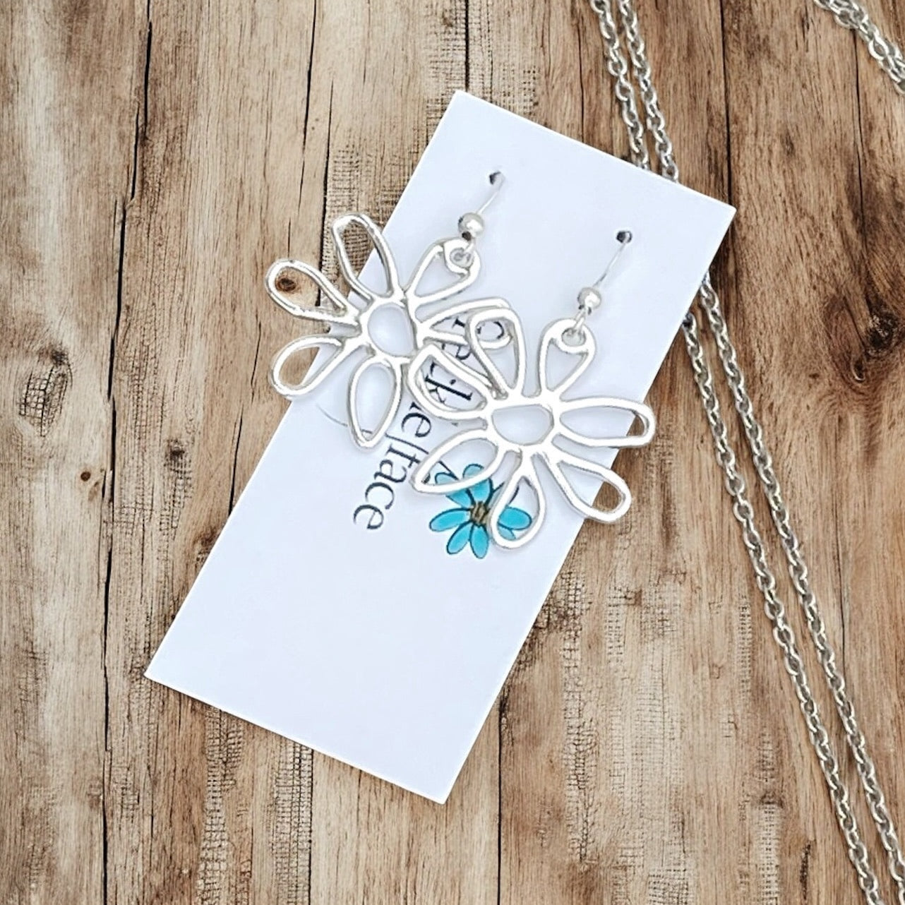 Abstract Flower Earrings – Lightweight Statement Hook Earrings - Velora Luxury Fashion