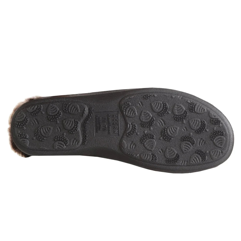 Acorn Women's Faux Fur Chinchilla Collar Slippers - Velora Luxury Fashion