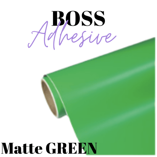 Adhesive Vinyl- Boss Adhesive - MATTE GREEN - Velora Luxury Fashion