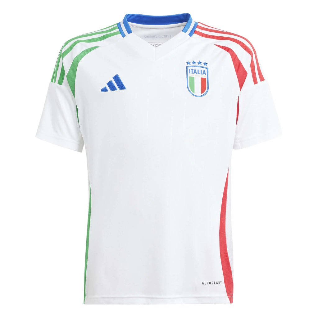 Adidas Italy Youth 2024 Away Kit - White - Velora Luxury Fashion